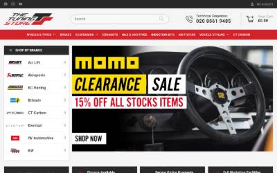 Website preview for The Tuning Store