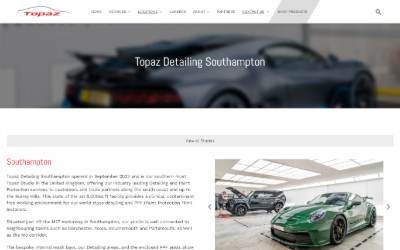 Top of the website for Topaz Southampton