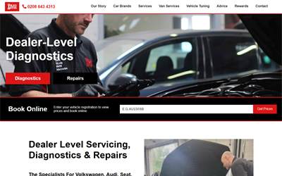 Website preview for Volks Autos