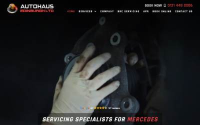 Website preview for Autohaus Edinburgh