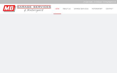 Website preview for MB Garage Services & Motorsport