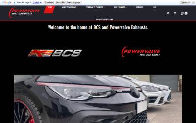 Website preview for Powervalve Exhausts Ltd
