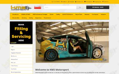 Top of the website for KMS Motorsport