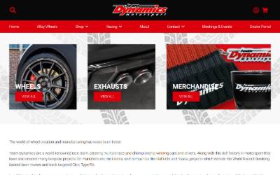 Website preview for Team Dynamics Motorsport Ltd