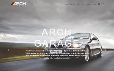 Website preview for Arch Garage