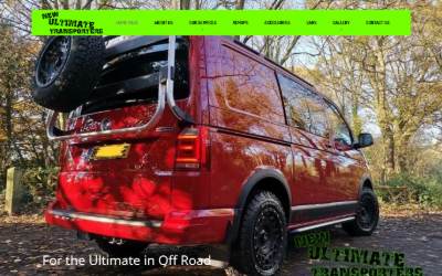 Top of the website for New Ultimate Transporters