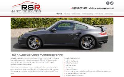 Website preview for RSR Auto