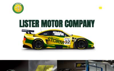 Website preview for Lister Motor Company