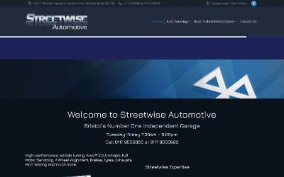 Website preview for Streetwise Automotive