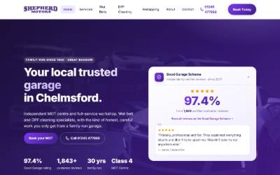 Website preview for Shepherd Motors LTD