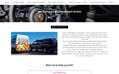 Website preview for APEX Tuning