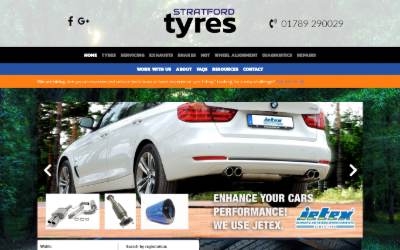 Website preview for Stratford Tyres LTD