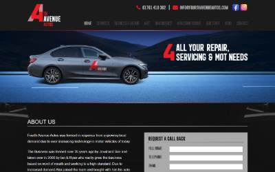 Website preview for Fourth Avenue Autos