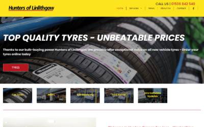 Website preview for Hunters of Linlithgow