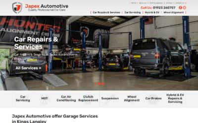 Website preview for APB Automotive