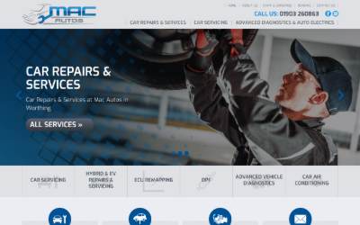 Website preview for Mac Autos