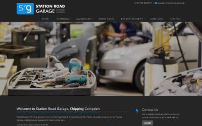 Website preview for Station Road Garage