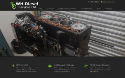 Website preview for W H Diesel Services Ltd