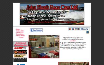 Website preview for John Sleath Race Cars Ltd