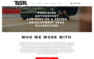 Top of the website for BSR - Ben Sharpe Racing