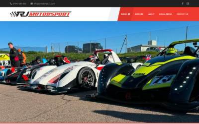 Top of the website for RJ Motorsport