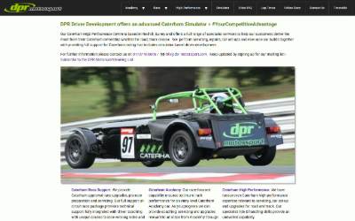 Website preview for DPR Motorsport