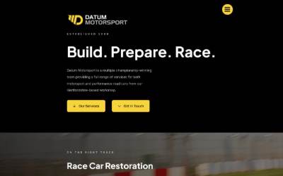 Website preview for Datum Motor Sport