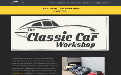 Website preview for The Classic Car Workshop Ltd