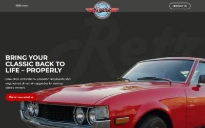 Website preview for Retro Revivals Servicing Ltd - Classic Car Restoration