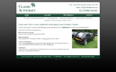 Website preview for Classic AutoCraft Kendal