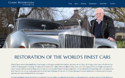 Website preview for Classic Restorations (Scotland) Ltd