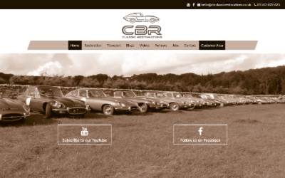 Top of the website for CBR Classic Restorations