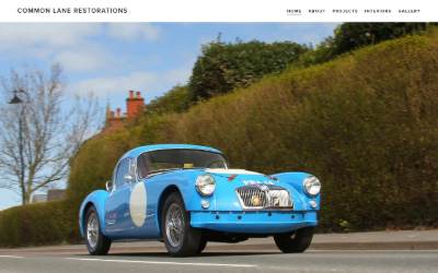 Top of the website for Common Lane Restorations