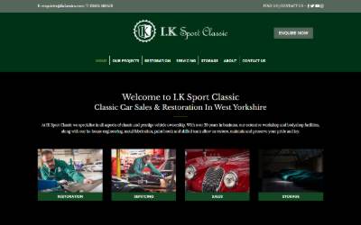 Top of the website for IK Sport Classic