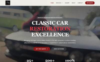 Website preview for Rods n Retros