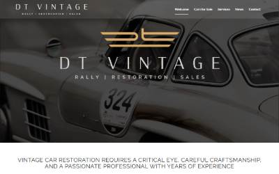 Top of the website for DT Vintage