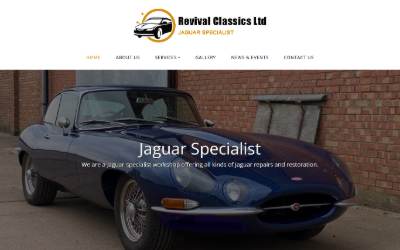 Top of the website for Revival Classics Ltd - Classic Car restoration leicestershire