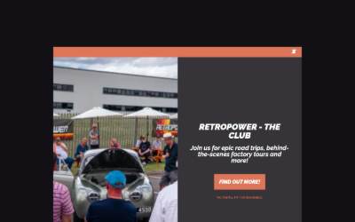 Top of the website for Retropower Limited