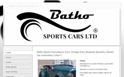 Website preview for Batho Sports Cars Ltd
