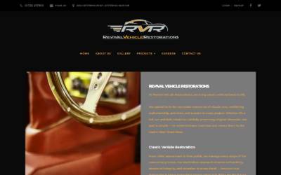 Top of the website for Revival Vehicle Restorations