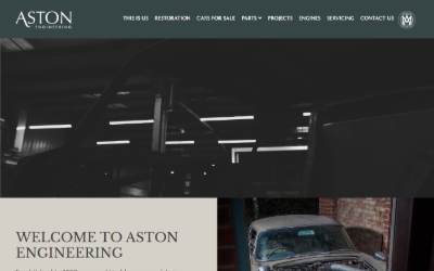 Top of the website for Aston Engineering Ltd
