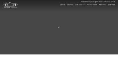 Top of the website for Majestic Motors
