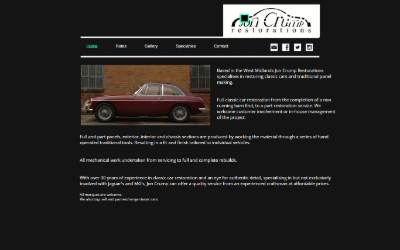 Top of the website for Jon Crump Restorations