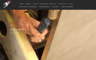 Top of the website for Red Triangle Auto Services Ltd