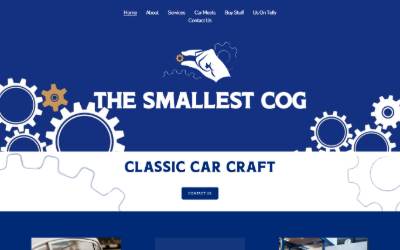 Top of the website for The Smallest Cog