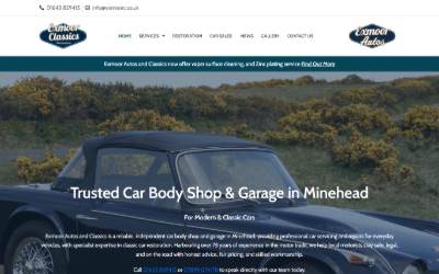 Website preview for Exmoor Autos & Classics