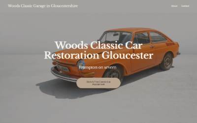 Website preview for Woods Classic Car Restorations - Classic Cars Gloucester