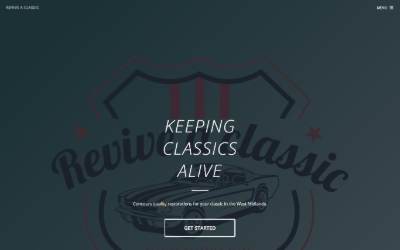 Top of the website for Revive A Classic