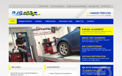 Website preview for PJS Auto Engineering