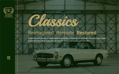 Website preview for Queens Classics - Automotive Restoration & Repair